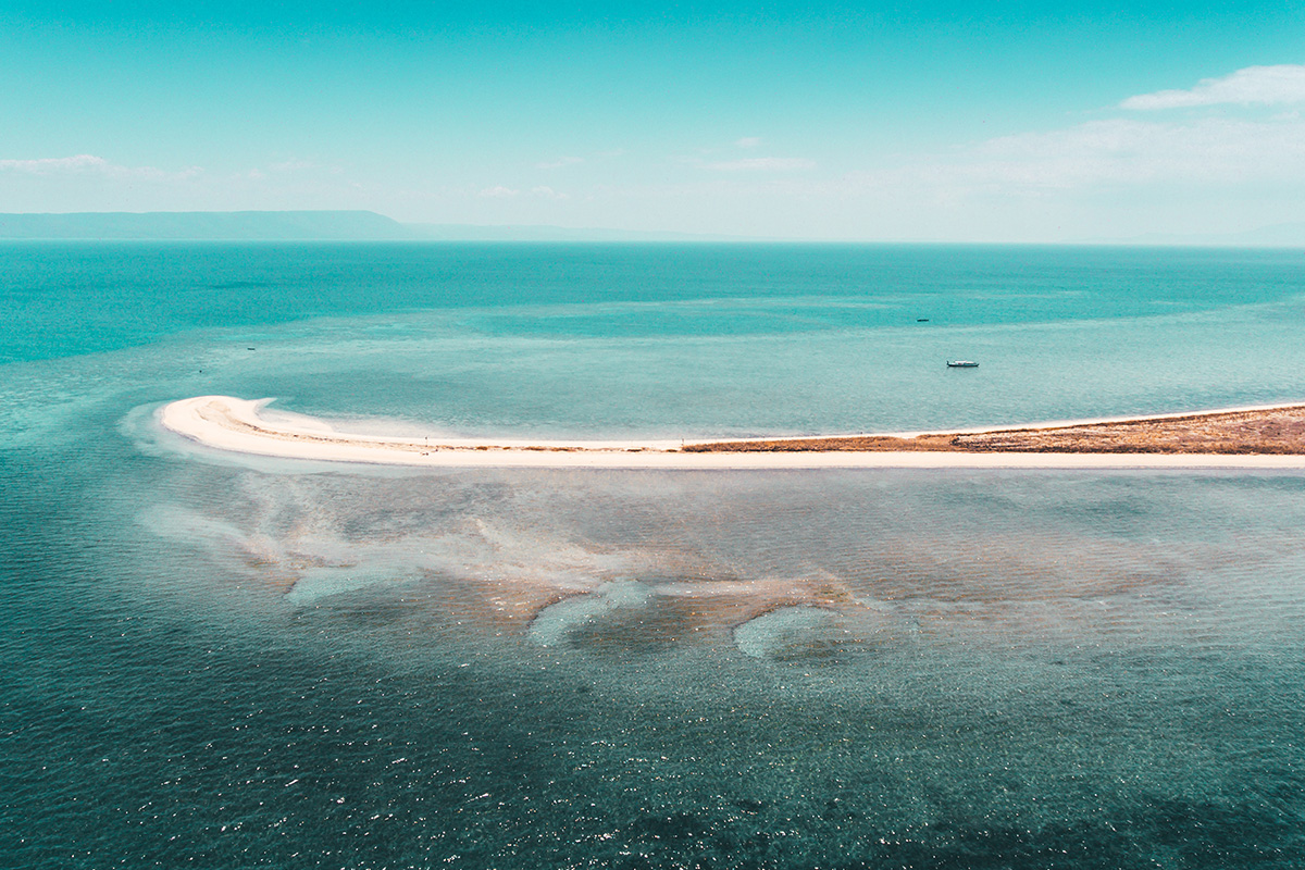 scenic aerial view of Gangar Ode in Saleh Bay Sumbawa